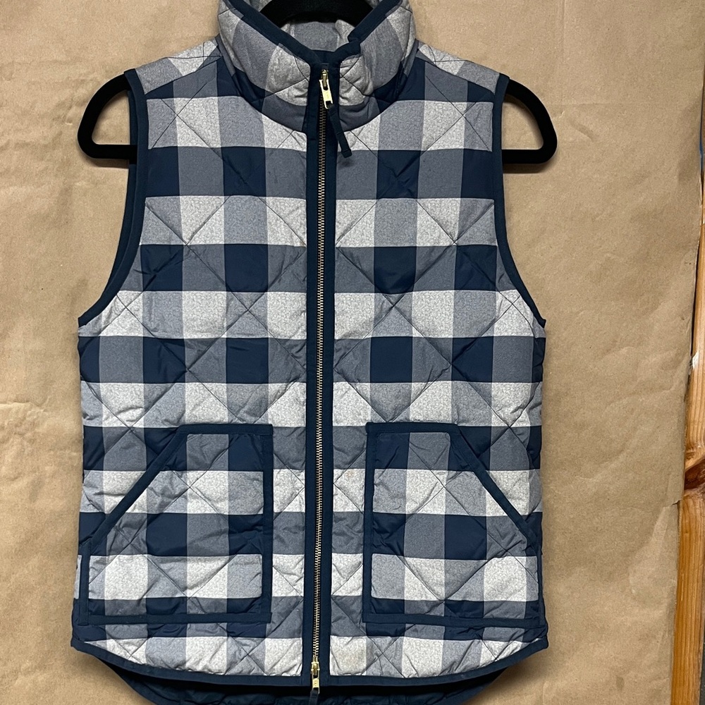 J. Crew Blue Quilted Vest men’s XS